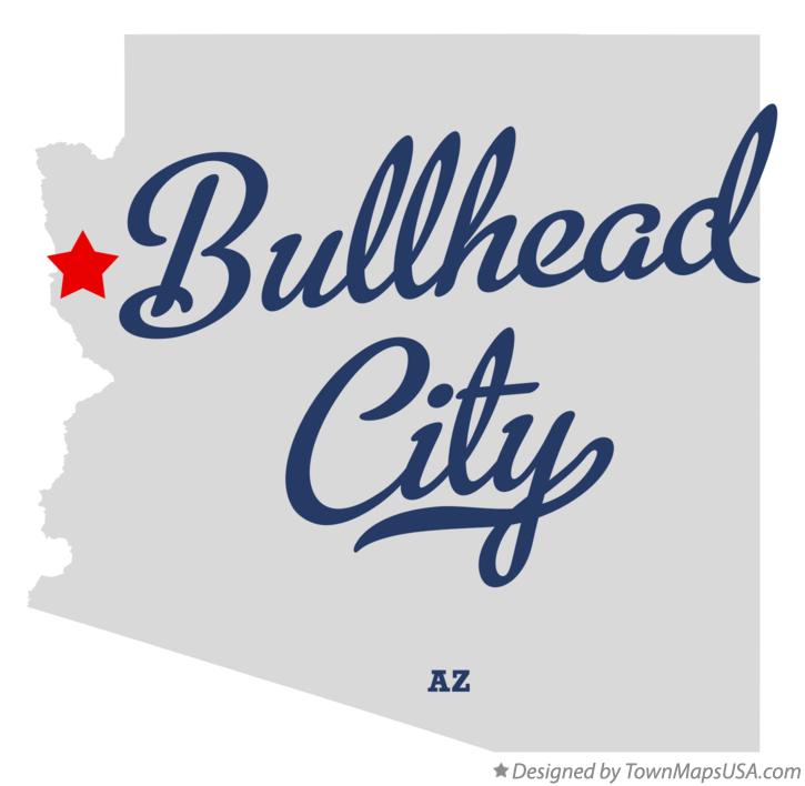 Map of Bullhead City Arizona AZ