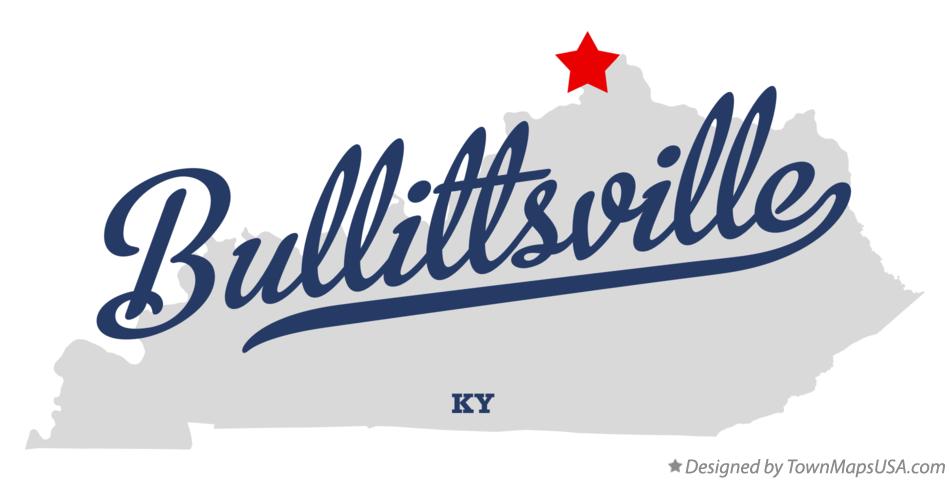 Map of Bullittsville Kentucky KY