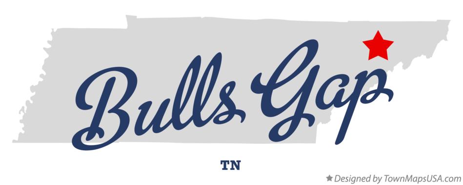 Map of Bulls Gap Tennessee TN