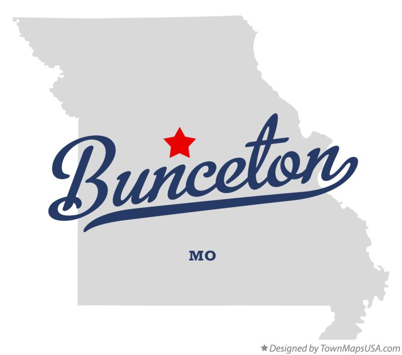 Map of Bunceton Missouri MO
