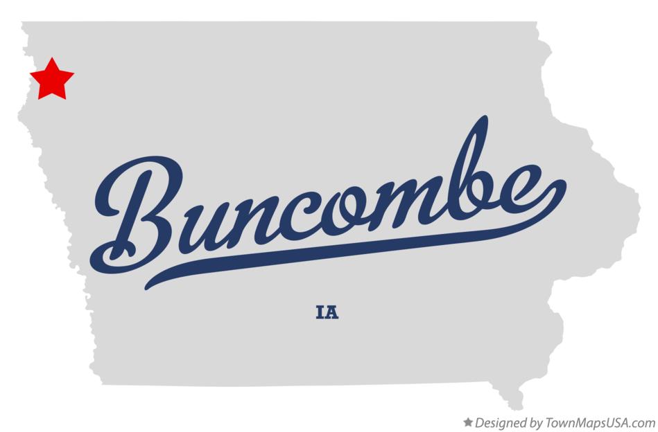 Map of Buncombe Iowa IA