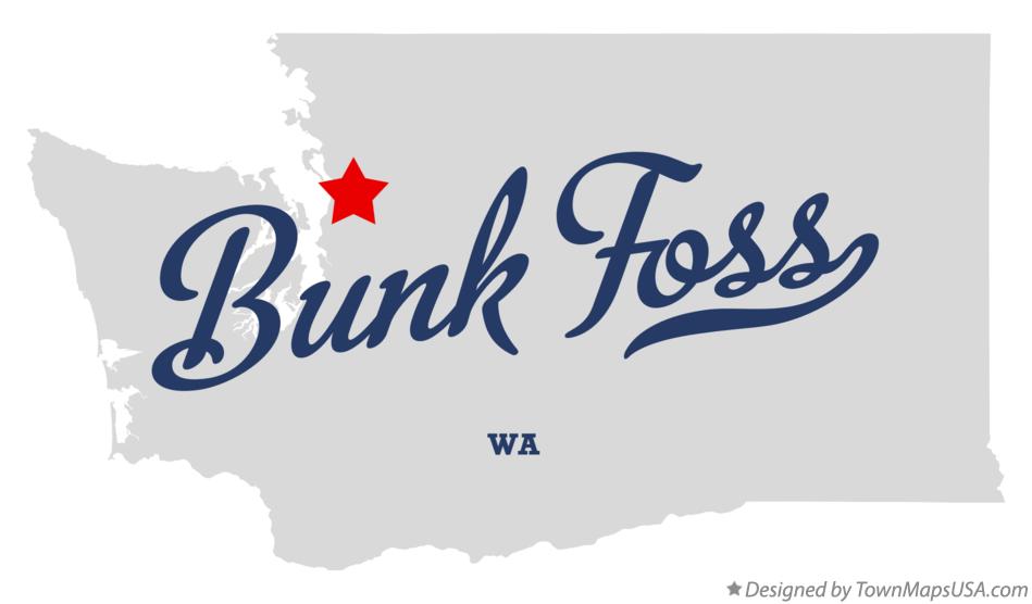 Map of Bunk Foss Washington WA
