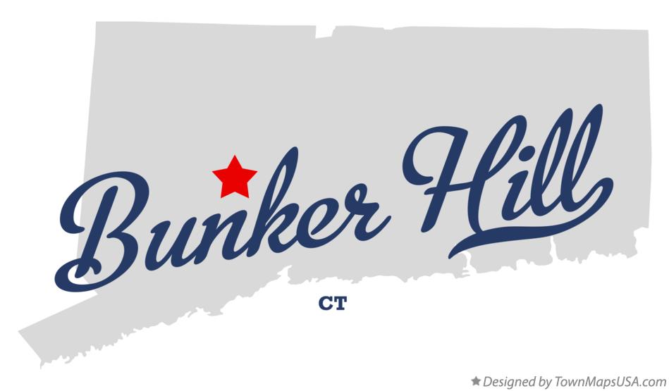 Map of Bunker Hill Connecticut CT