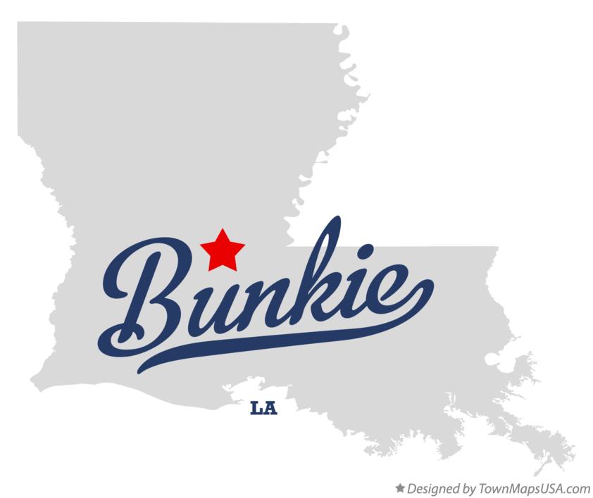Map of Bunkie Louisiana LA