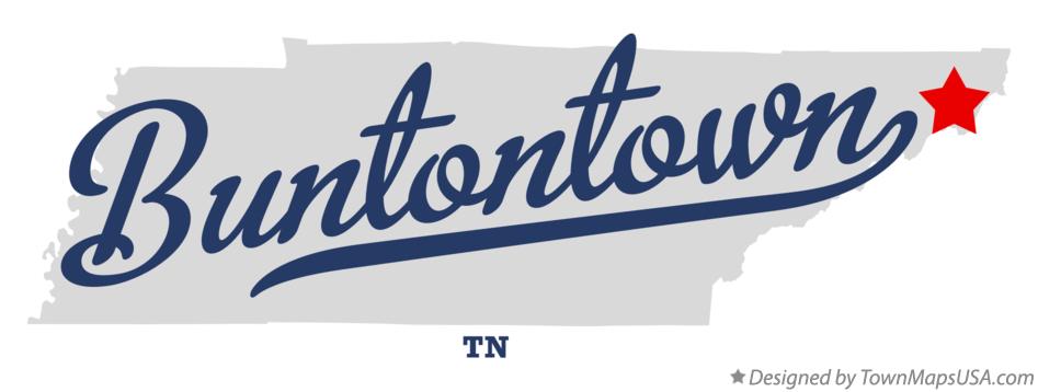 Map of Buntontown Tennessee TN