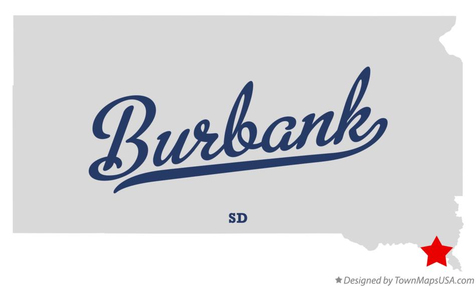 Map of Burbank South Dakota SD