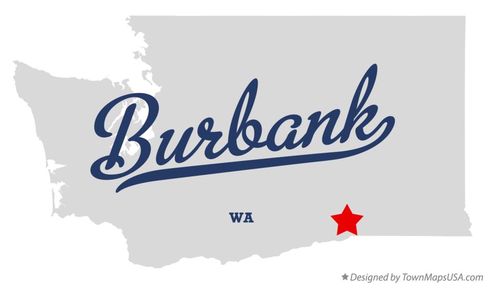 Map of Burbank Washington WA