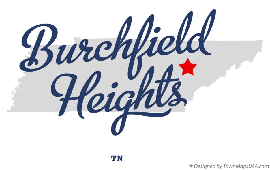 Map of Burchfield Heights Tennessee TN