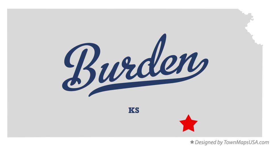 Map of Burden Kansas KS