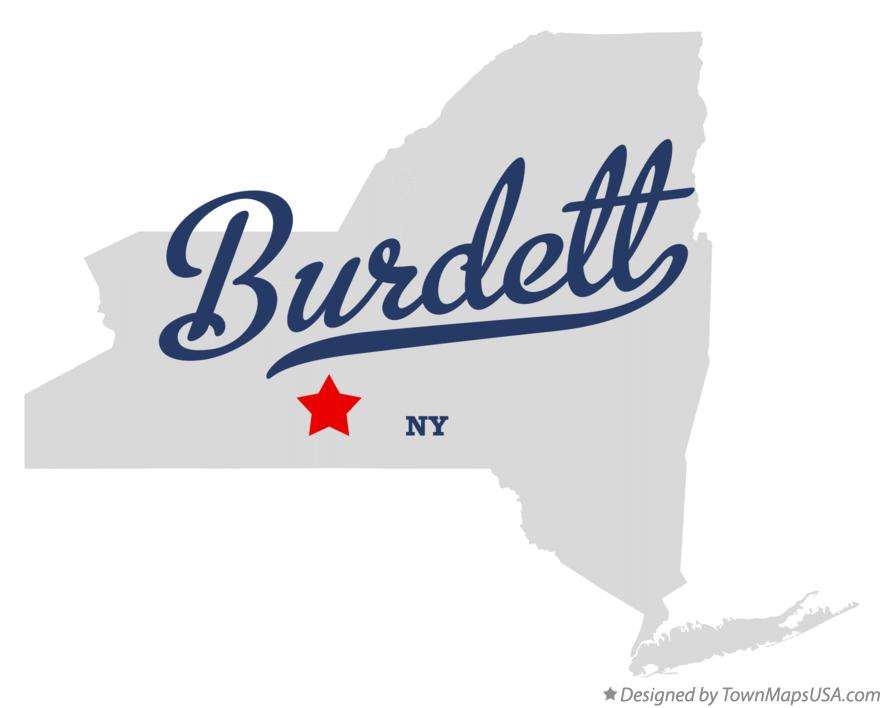 Map of Burdett New York NY