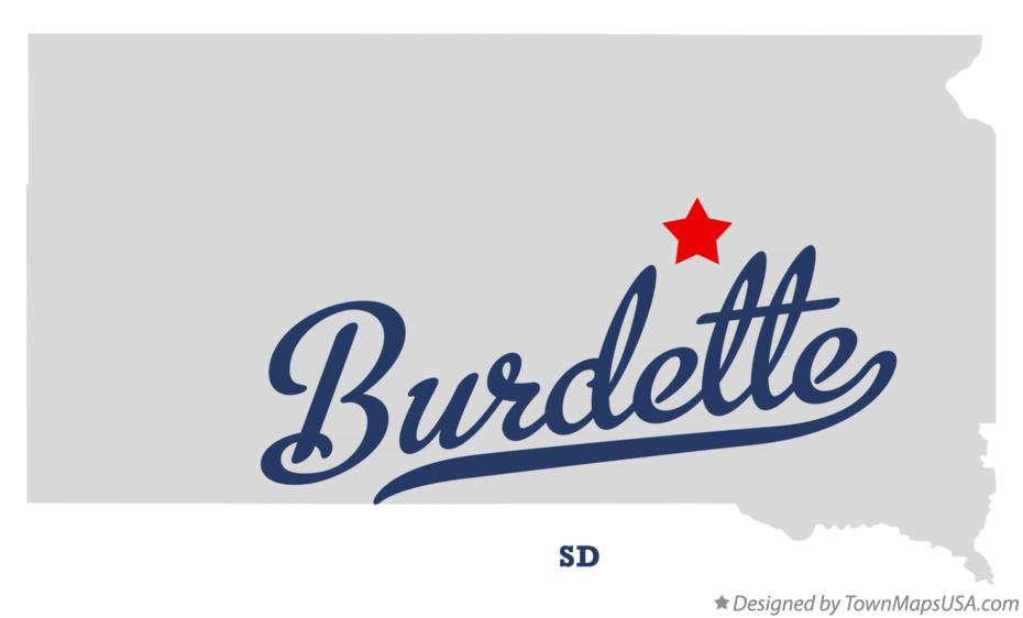 Map of Burdette South Dakota SD