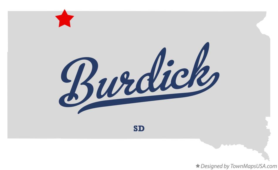 Map of Burdick South Dakota SD