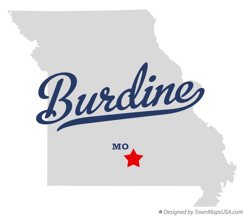 Map of Burdine Missouri MO