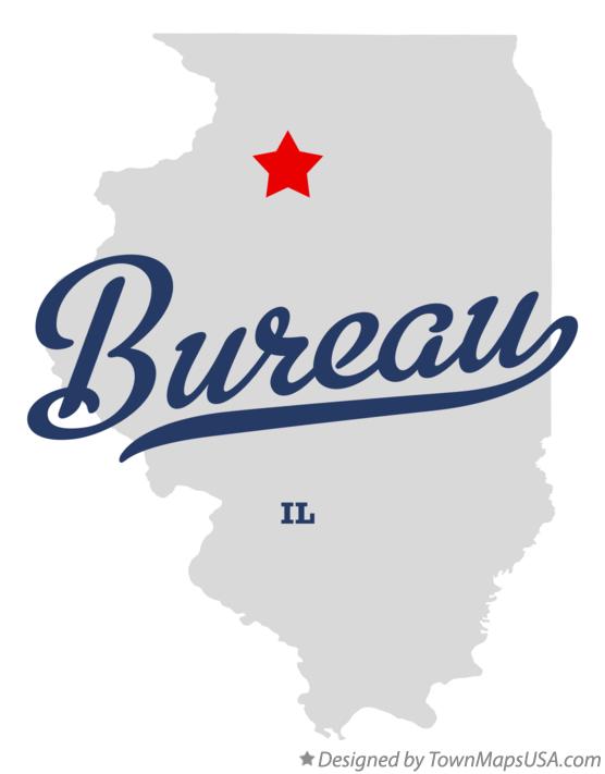 Map of Bureau Illinois IL