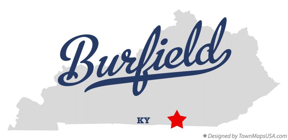 Map of Burfield Kentucky KY