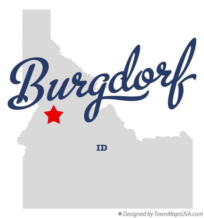 Map of Burgdorf Idaho ID