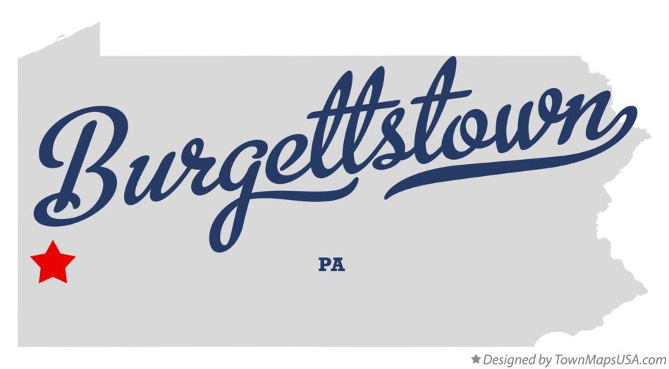 Map of Burgettstown Pennsylvania PA
