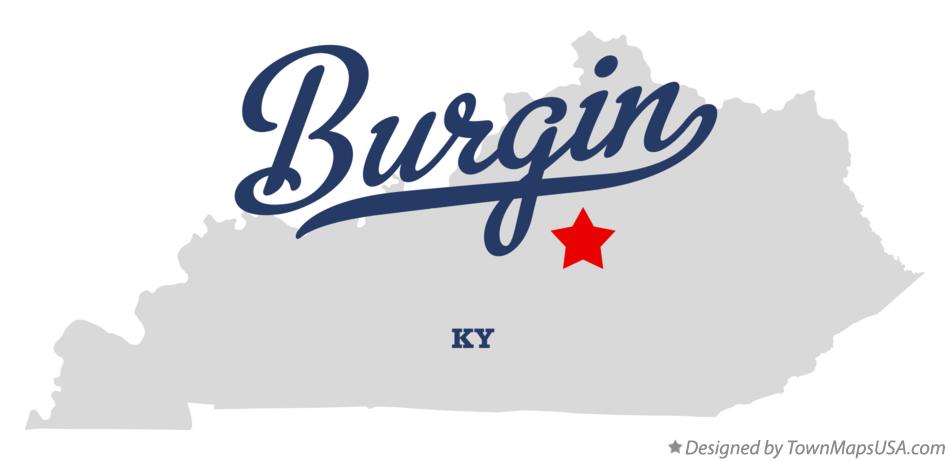 Map of Burgin Kentucky KY