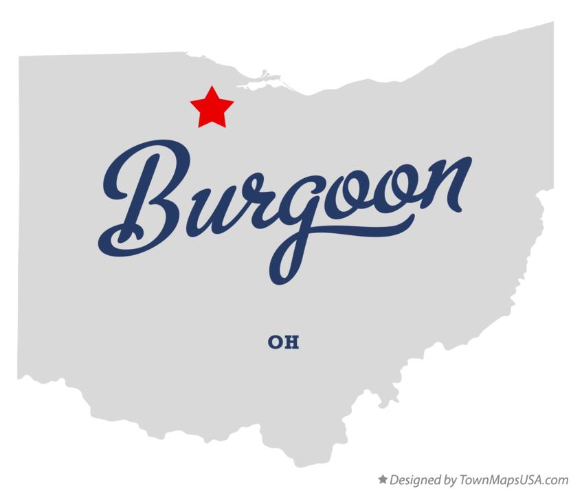 Map of Burgoon Ohio OH