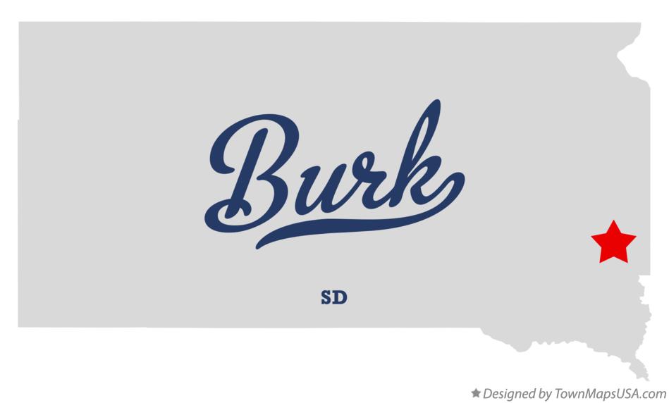 Map of Burk South Dakota SD