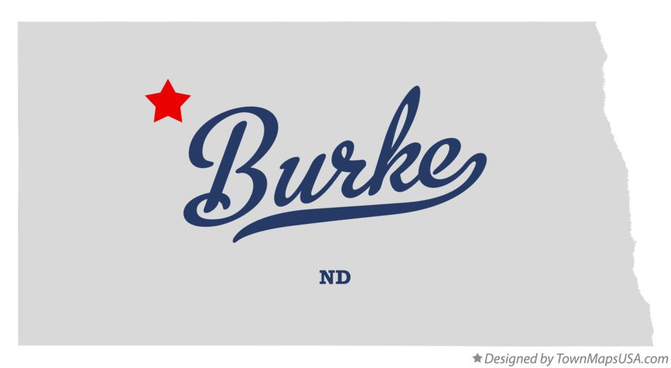 Map of Burke North Dakota ND
