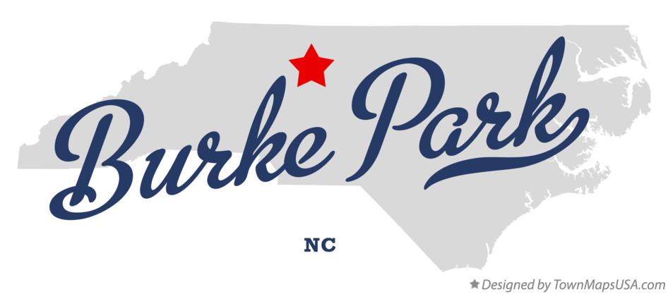Map of Burke Park North Carolina NC