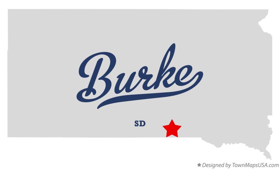 Map of Burke South Dakota SD