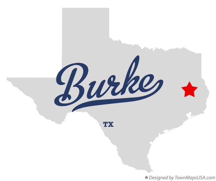 Map of Burke Texas TX