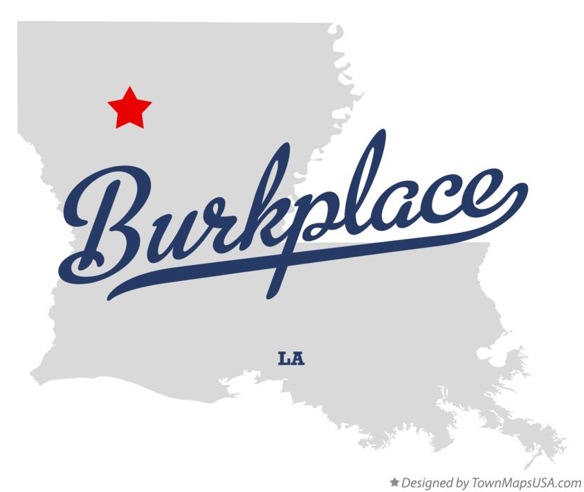 Map of Burkplace Louisiana LA