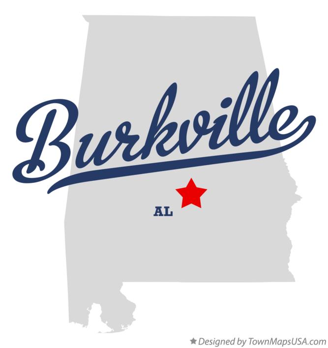 Map of Burkville Alabama AL