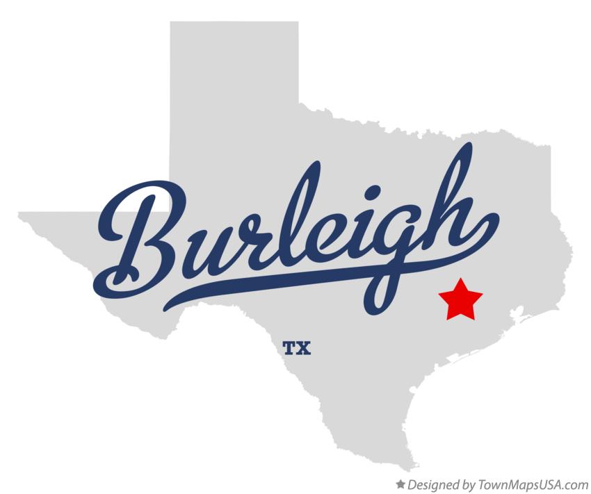 Map of Burleigh Texas TX