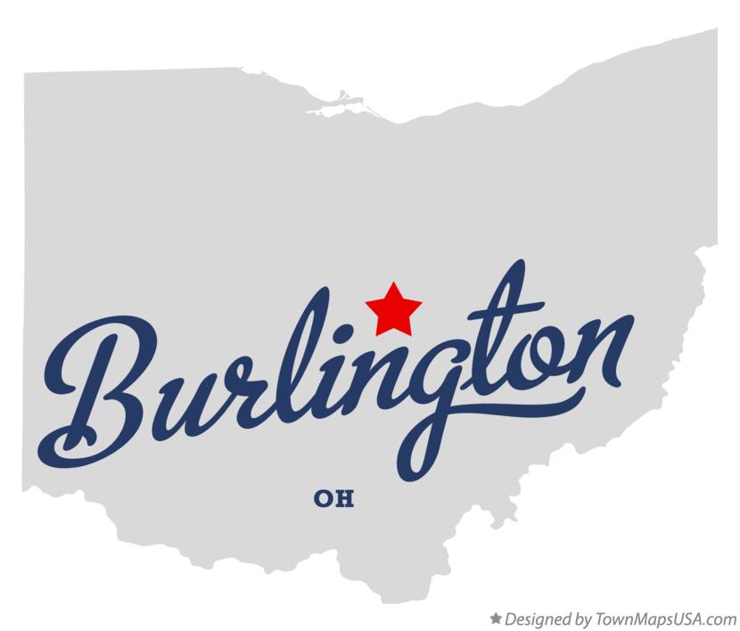 Map of Burlington Ohio OH
