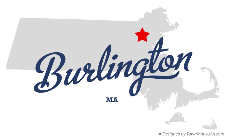 Map of Burlington Massachusetts MA
