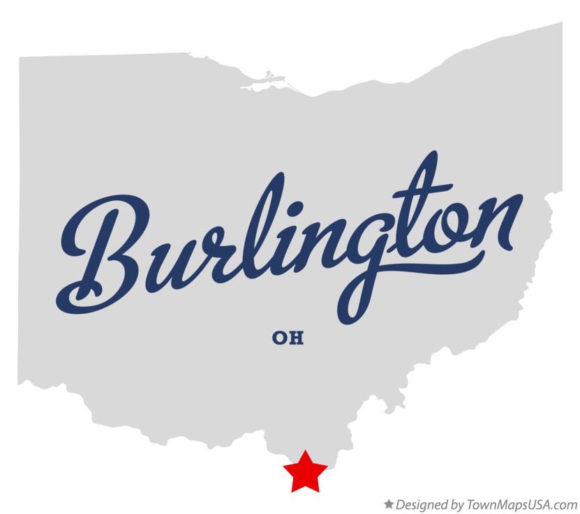 Map of Burlington Ohio OH