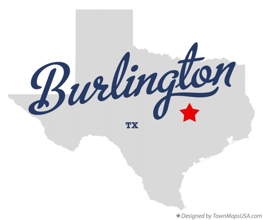Map of Burlington Texas TX