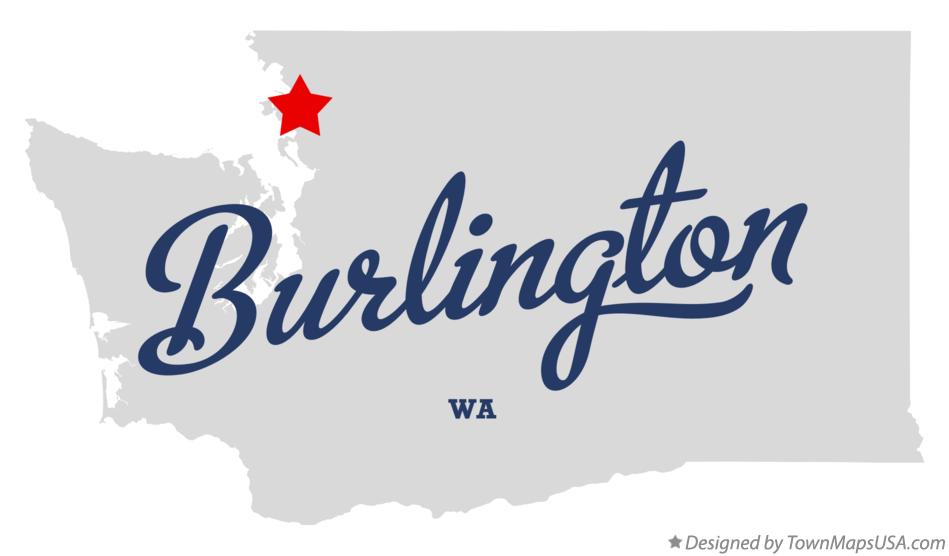 Map of Burlington Washington WA