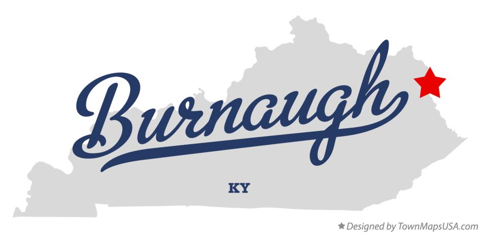 Map of Burnaugh Kentucky KY