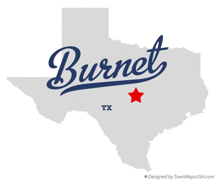 Map of Burnet Texas TX