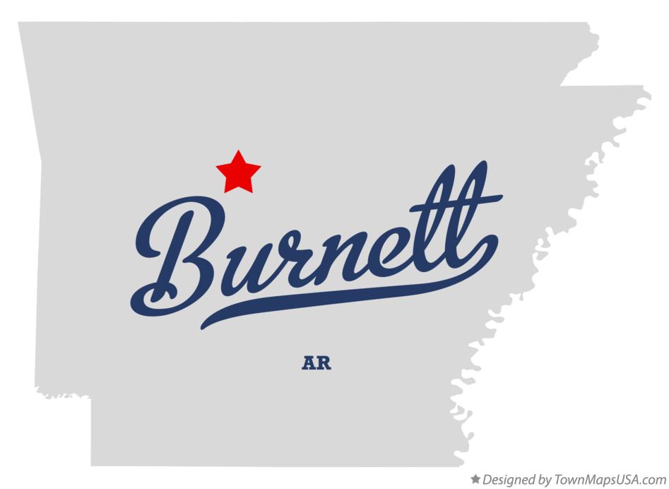 Map of Burnett Arkansas AR