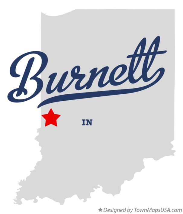 Map of Burnett Indiana IN