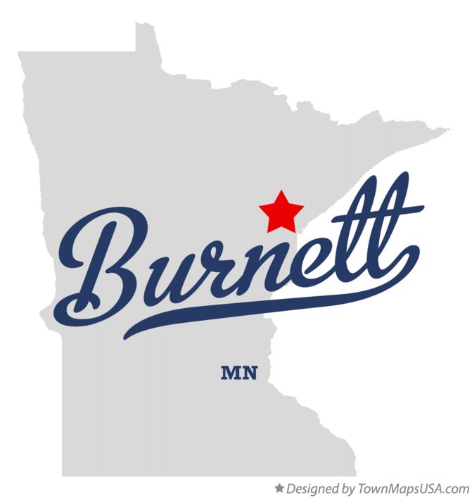 Map of Burnett Minnesota MN