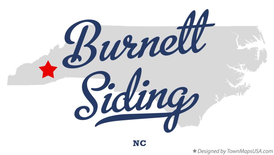 Map of Burnett Siding North Carolina NC