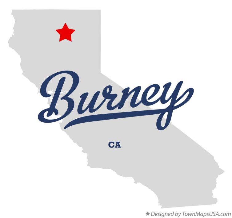Map of Burney California CA