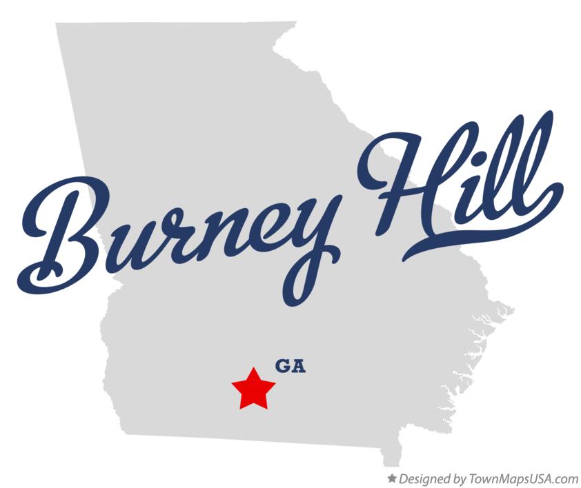 Map of Burney Hill Georgia GA