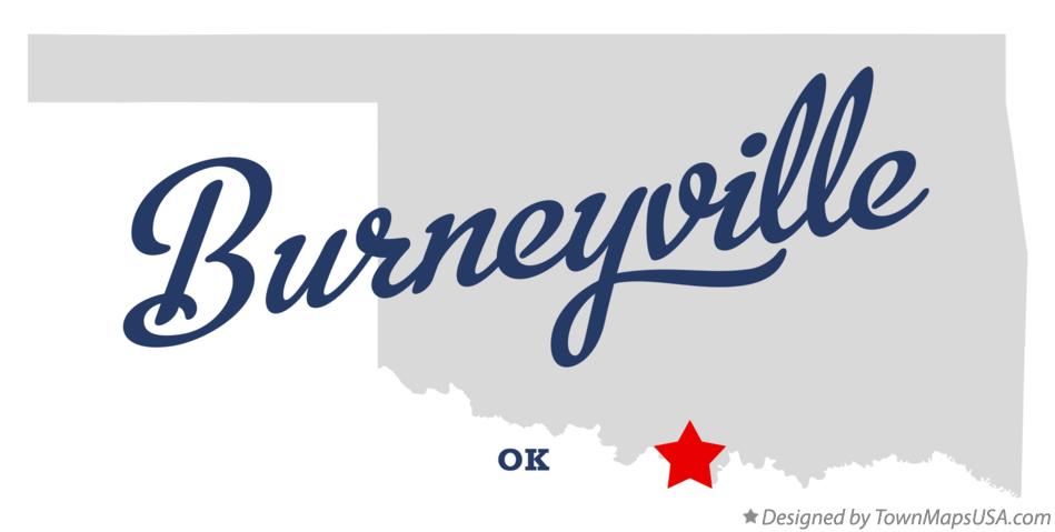Map of Burneyville Oklahoma OK