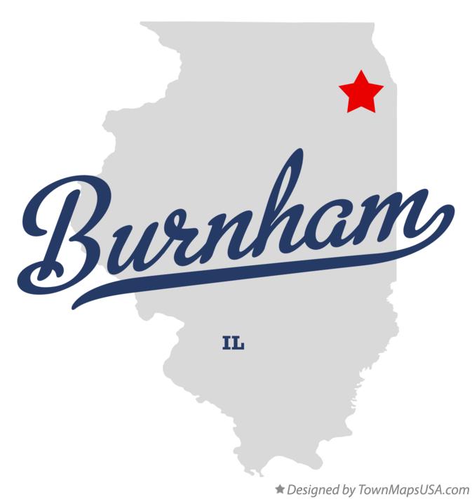 Map of Burnham Illinois IL