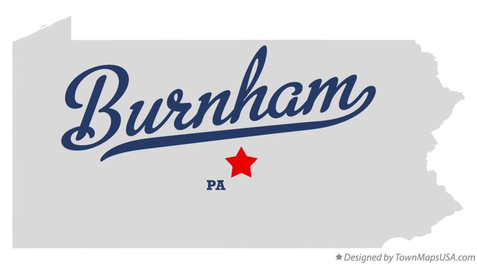Map of Burnham Pennsylvania PA