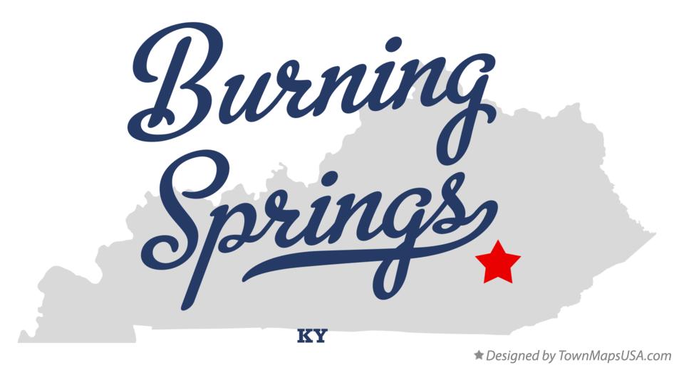 Map of Burning Springs Kentucky KY