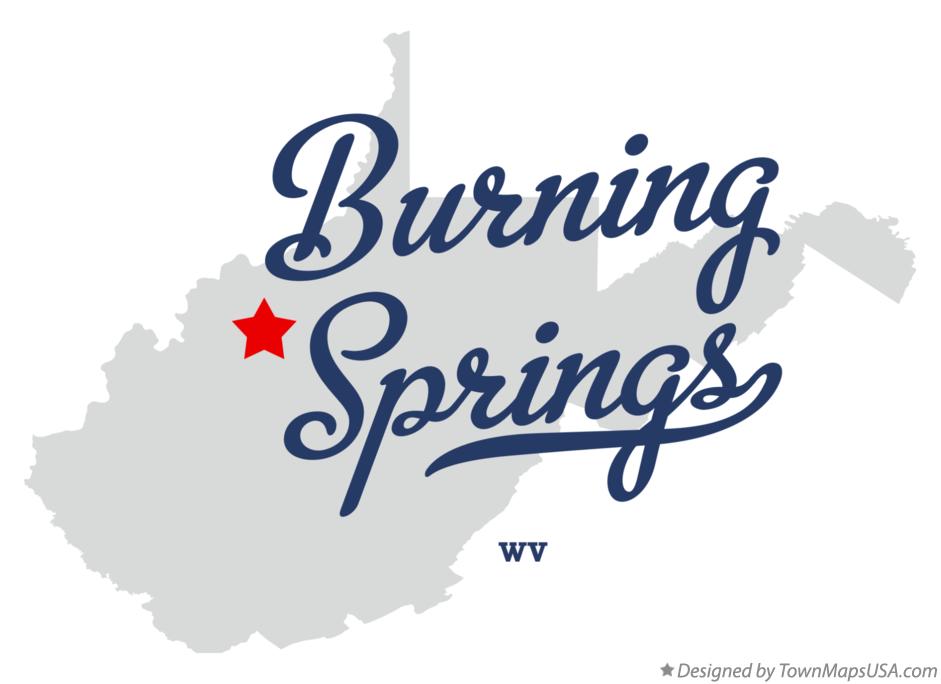 Map of Burning Springs West Virginia WV