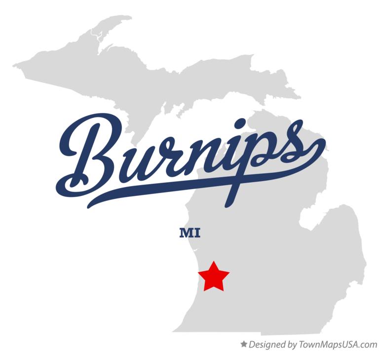 Map of Burnips Michigan MI